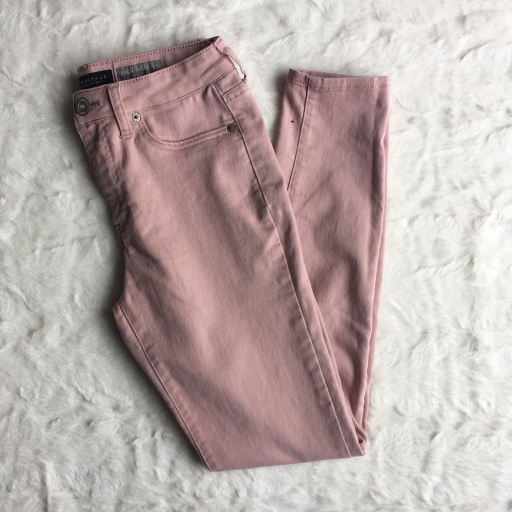 Aeropostale Pink High Rise Skinny Jeans
